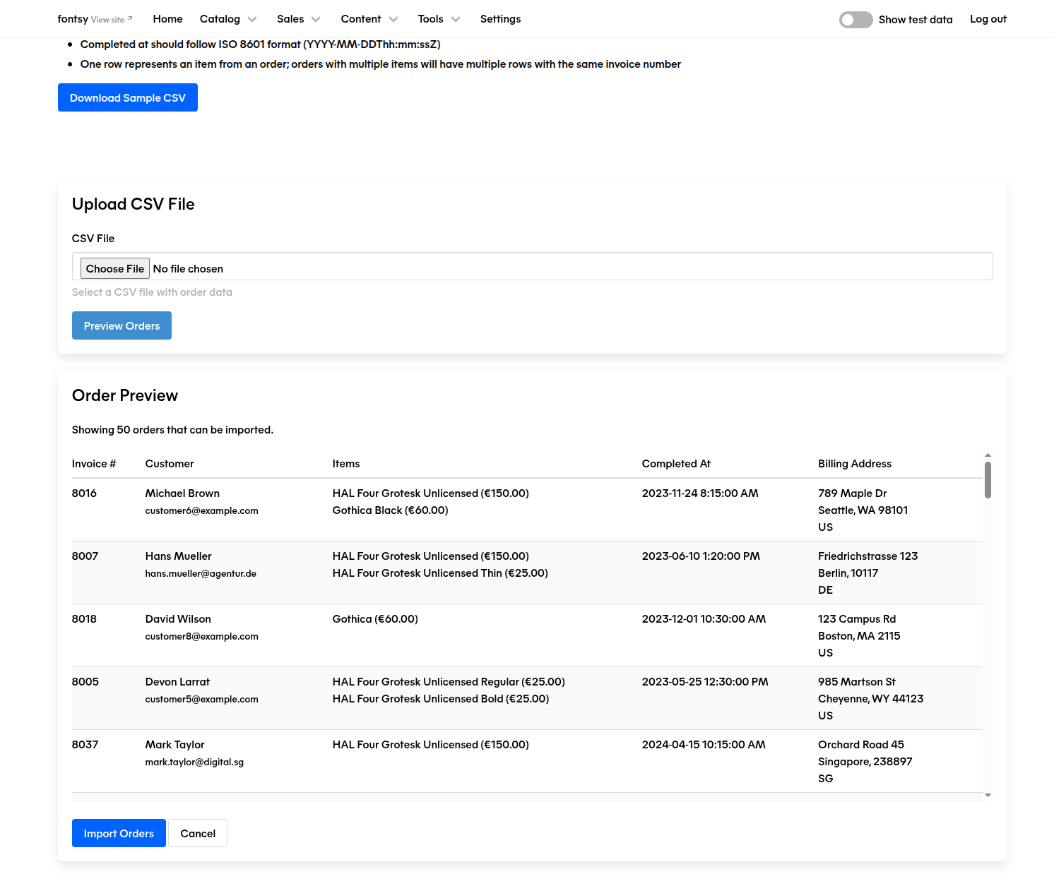 Product screenshot